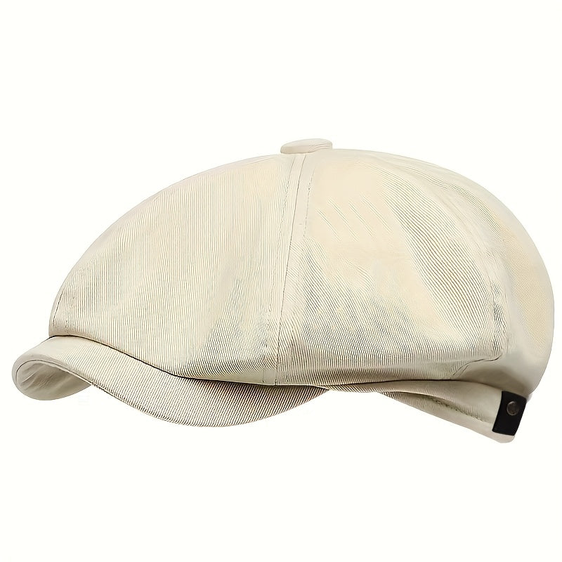 Women'S Polyester Knitted Breton Cap, Lightweight Newsboy Hat, Casual Spring/Autumn England Style, Movie Theme, Hand Wash/Dry Clean, 2023 New Arrival