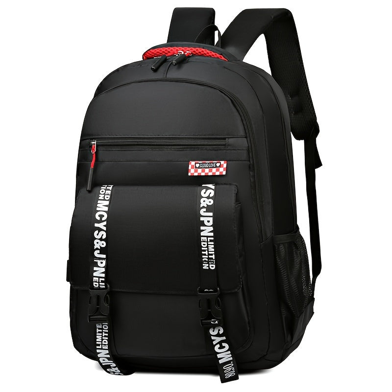 Casual Backpack, Men's Simple Shoulder Bag, Men's Large Capacity Middle School Student Backpack, Computer Travel Bag