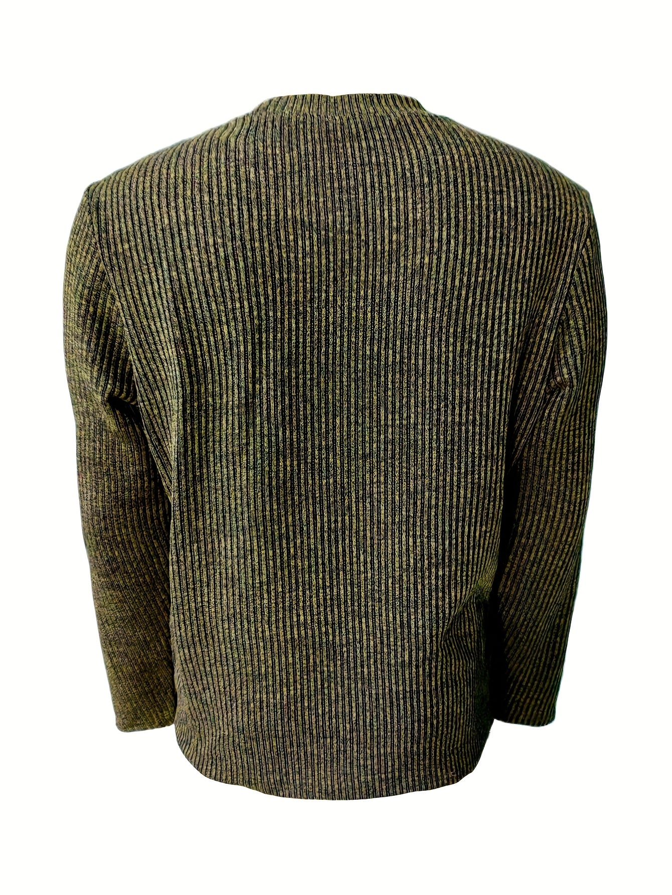 Men'S Casual Long Sleeve Crew Neck Knit Polyester Tops for Spring/Fall, Outdoor, Daily Wear, Weekend, Festival, Valentine'S Day, Independence Day, Birthday, Father'S Day, New Year's, Vacation