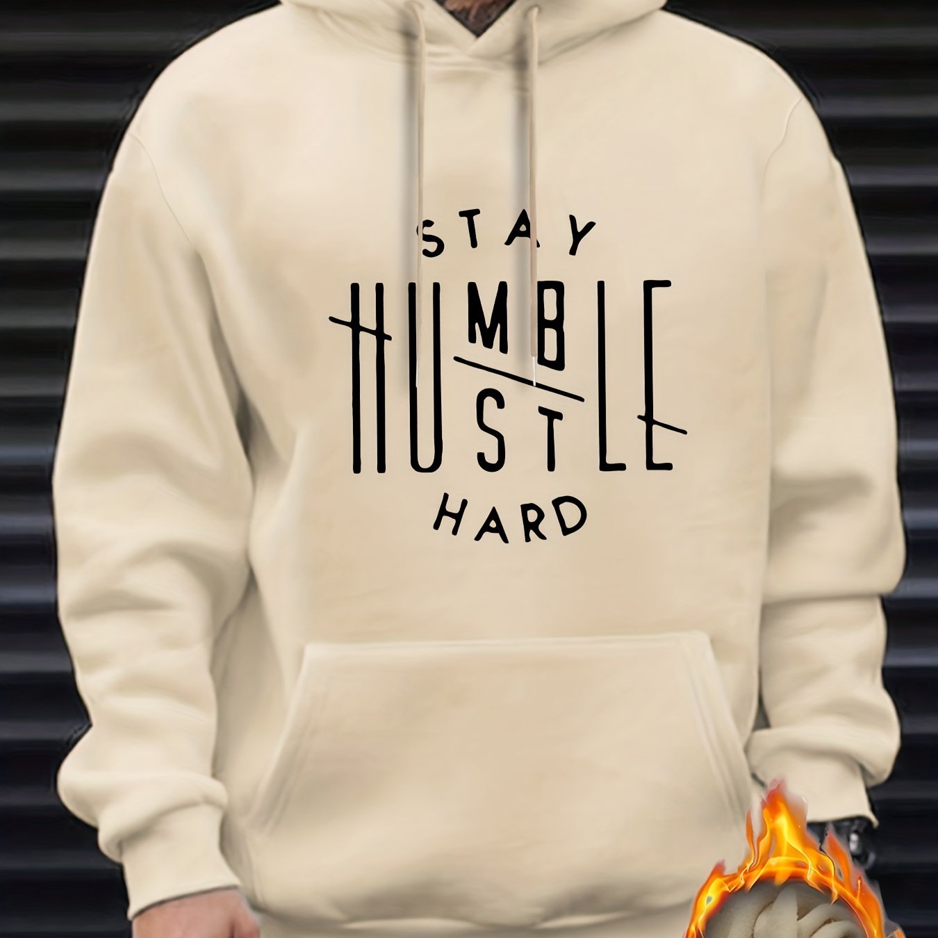 KOURRTER Men's Inspirational Hoodie - "Stay Humble" Graphic Print, Long Sleeve, Polyester Blend, Available in Black, Red, Yellow, Blue, Apricot, Dark Blue, Coffee, Pink, Light Grey - Machine Washable, All-Season Wear