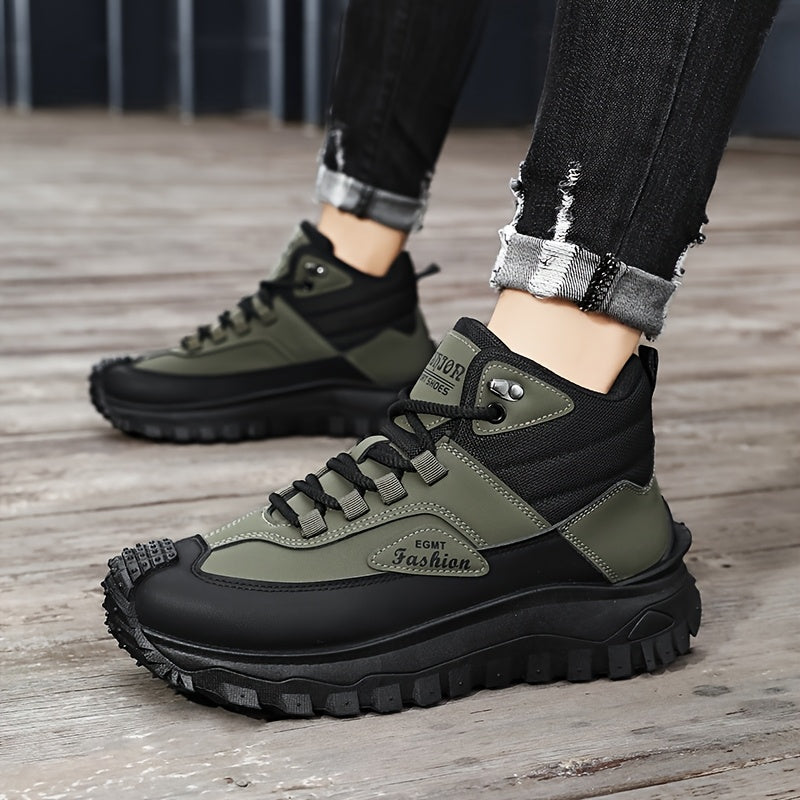 Men'S Outdoor Hiking Boots - Breathable PU Upper, Durable PVC Sole, Suitable for Trekking, Camping and Mountaineering | Military-Style Hiking & Camping Gear