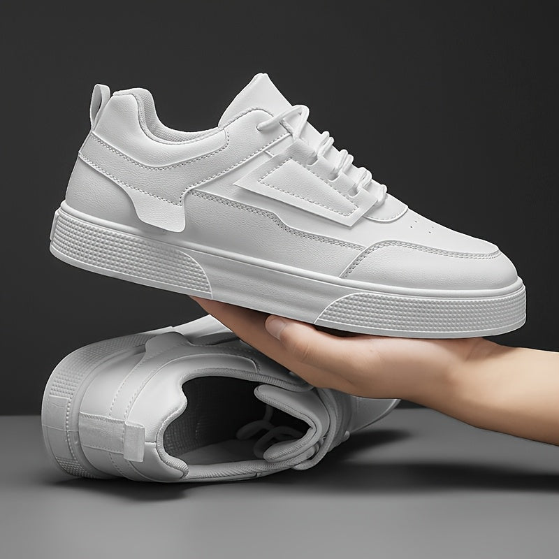 Men'S Stylish Low-Top Sneakers - Comfortable, Versatile Lace-Up with Durable PVC Sole, Ideal for Outdoor Activities, Casual Wear, and Skateboarding, Casual Footwear Minimalist Design Comfortable Footwear