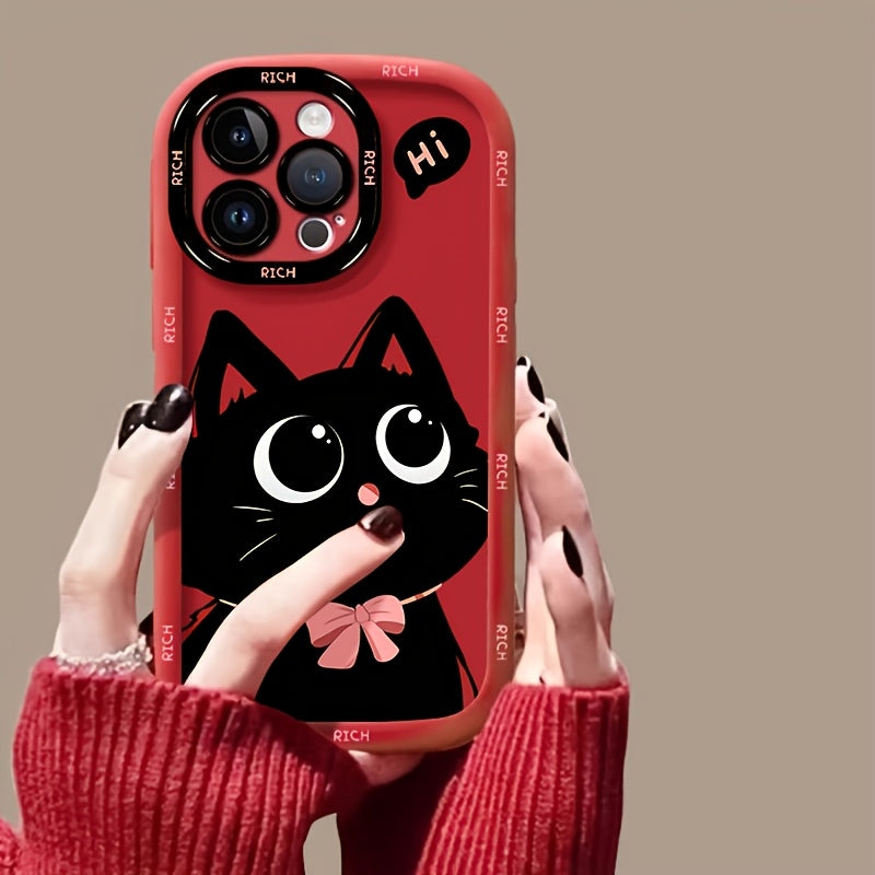 Cute Cat TPU Shockproof Phone Case for iPhone 11-18 Pro Max
