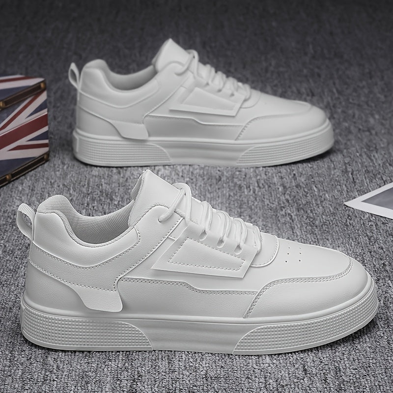 Men'S Stylish Low-Top Sneakers - Comfortable, Versatile Lace-Up with Durable PVC Sole, Ideal for Outdoor Activities, Casual Wear, and Skateboarding, Casual Footwear Minimalist Design Comfortable Footwear