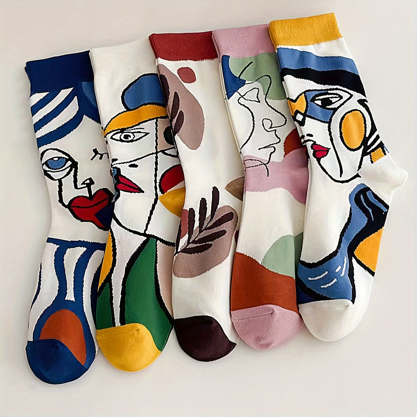 Women'S Mid-Calf Socks, Breathable And Sweat-Absorbing Socks for Spring And Summer, Available in 1/5/10 Pairs for Autumn.