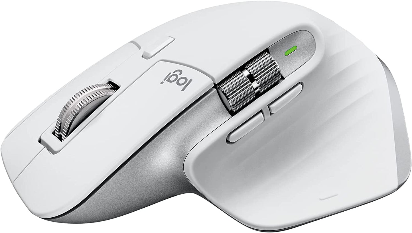 Logitech MX Master 3S for Mac - Wireless Bluetooth Mouse with Ultra-Fast Scrolling, Ergo, 8K DPI, Quiet Clicks, Track on Glass, Customization, USB-C, Apple, Ipad - Space Grey