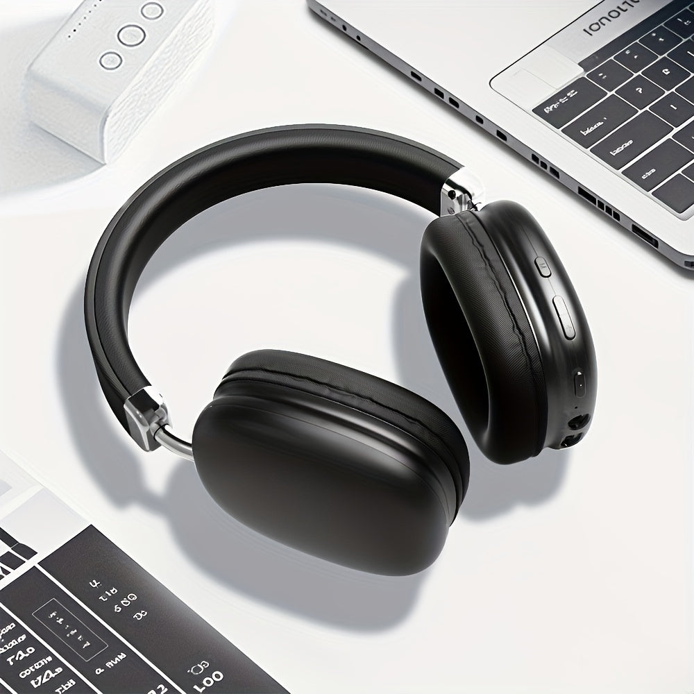 Upgraded Wireless Headphones, Good Sound Quality Wireless Headphones, Lightweight Foldable Earbuds with Built-in Microphone, Compatible with 3.5mm / 0.14in Audio Cable, Suitable for Travel/Work/Laptop/PC/Mobile Phone Stereo,