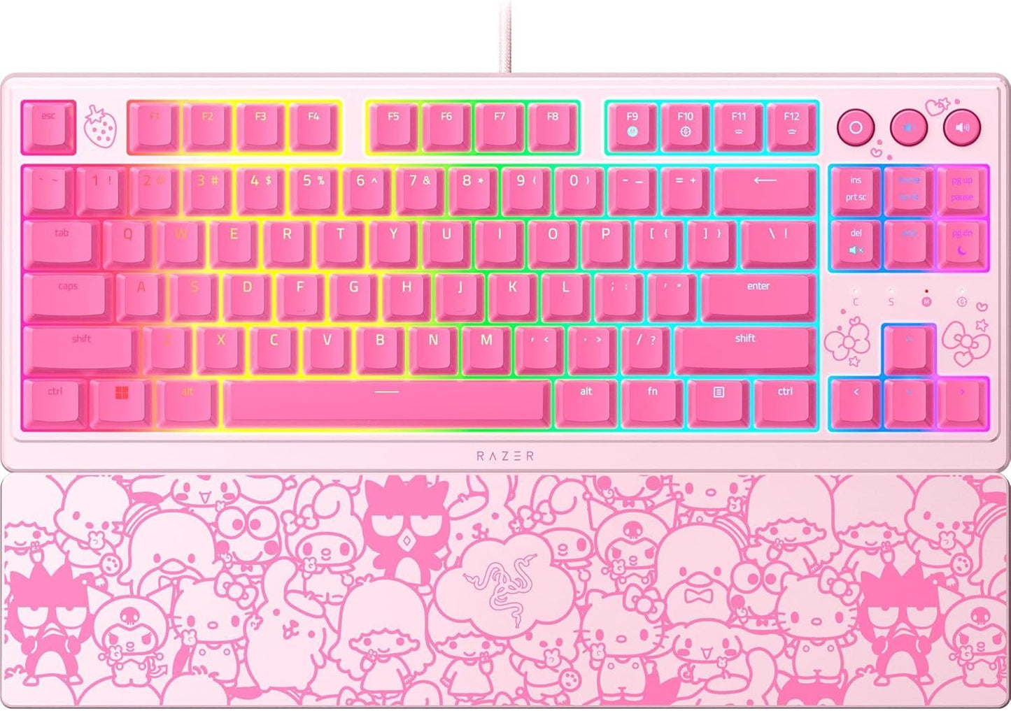 Razer Ornata V3 X Gaming Keyboard: Low Profile Keys - Silent Membrane Switches - Spill Resistant - Chroma RGB Lighting - Ergonomic Wrist Rest - Snap Tap