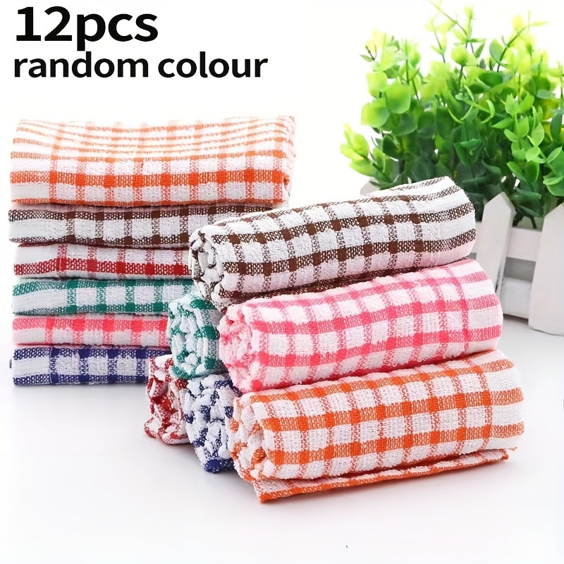 6/12 Pack Modern Blend Kitchen Towels, Low Linting Waffle Weave Dish Cloths, Quick-Dry Absorbent Tea Towels for Cleaning Sink, Stove, Pots - Hand Wash Only, Space Themed Oblong Dish Towels
