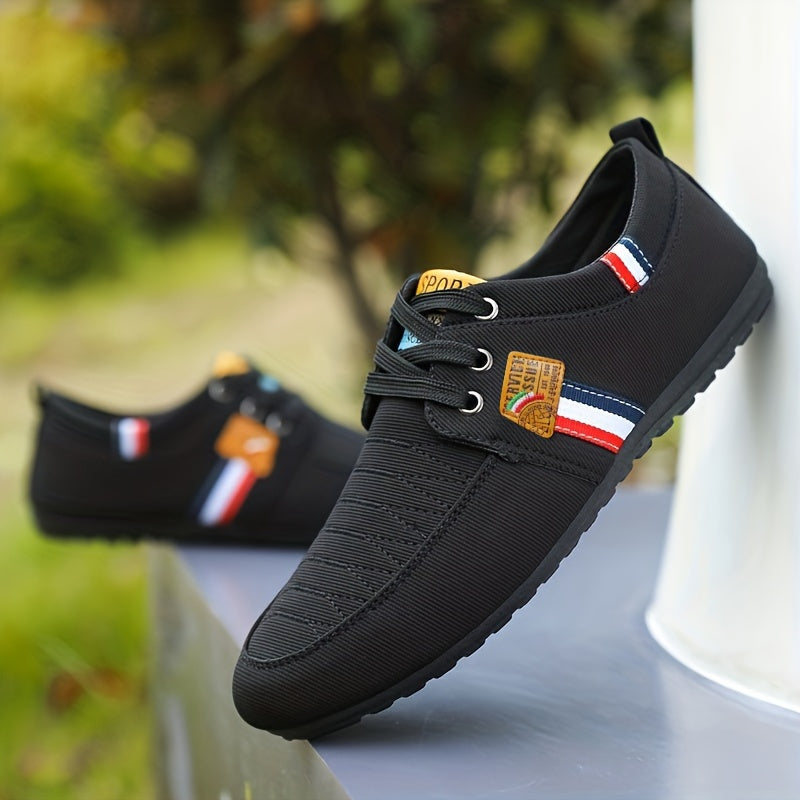 Men's Casual Light Weight Canvas Loafer Shoes, Comfy Breathable Non Slip Durable Shoes For Men's Outdoor Activities