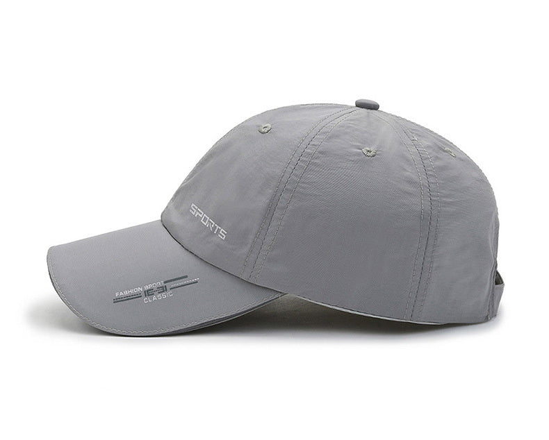 Unisex Polyester Baseball Cap, Quick-Dry Breathable Duck Hat with Reflective Strip, Sun Protection Snap Closure, Hand Wash Only, Stretch Fit for Spring/Summer Outdoor Travel Sports