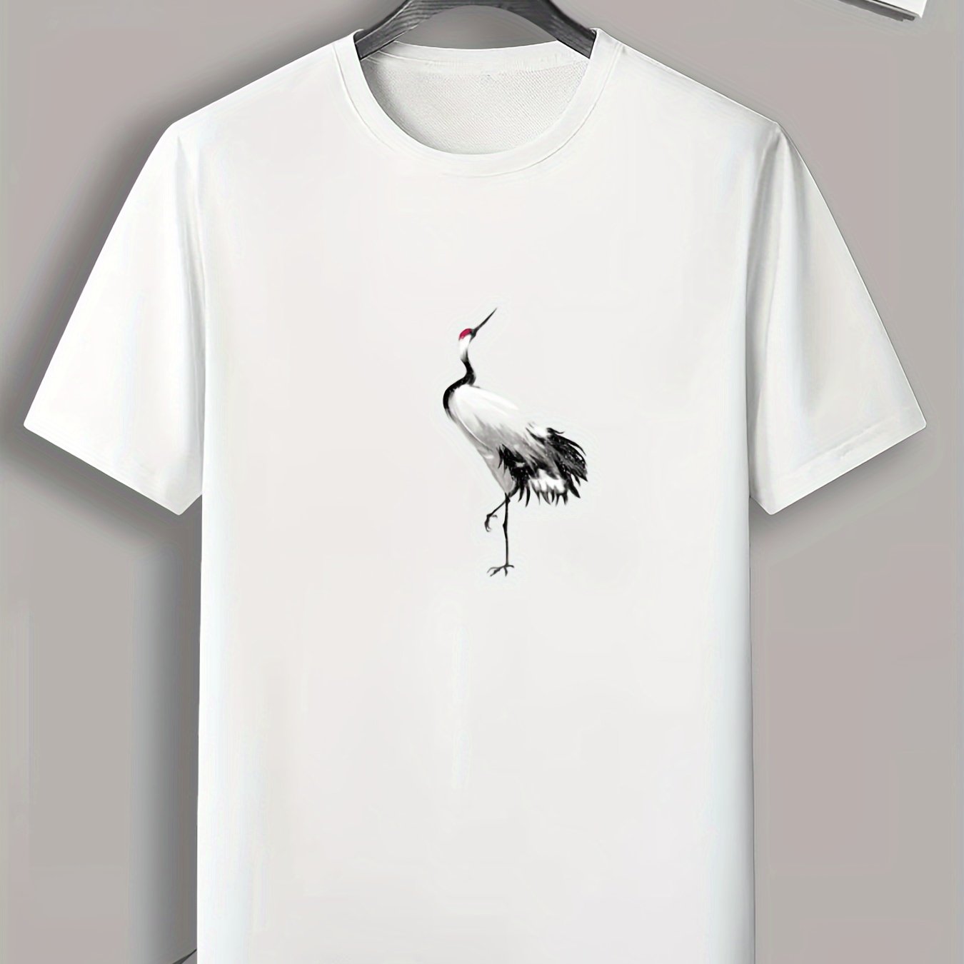 New Summer Round Collared Short Cuff T Dress for Men's Wear with Free Print