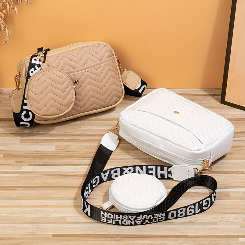 Women's Bag Small Square Bag New Korean Version Shoulder Crossbody Bag Two-piece Set