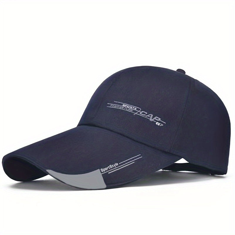 Unisex Baseball Cap, Breathable Summer Sun Hat, Trendy Peaked Cap With 3B-YS Print, Adjustable Casual Sports Cap