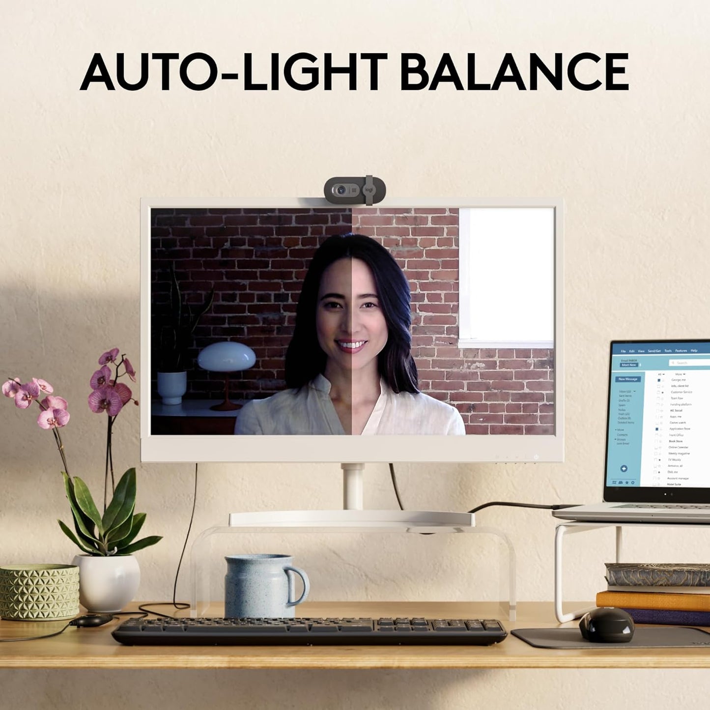 Logitech Brio 101 Full HD 1080P Webcam Made for Meetings and Works for Streaming — Auto-Light Balance, Built-In Mic, Privacy Shutter, USB-A, for Microsoft Teams, Google Meet, Zoom, and More - Black