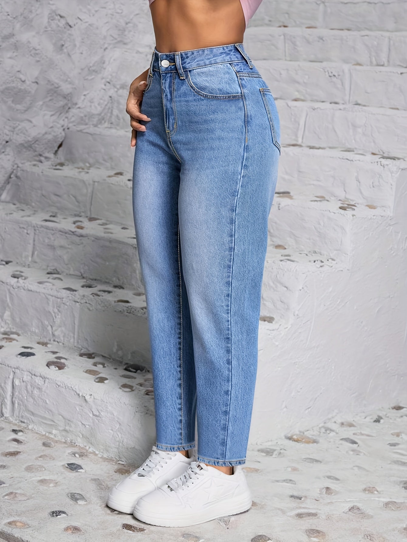 K.1978 Women's Slim-Fit Stretch Denim Jeans - Casual High-Waist, Machine Washable, All-Season Fashion
