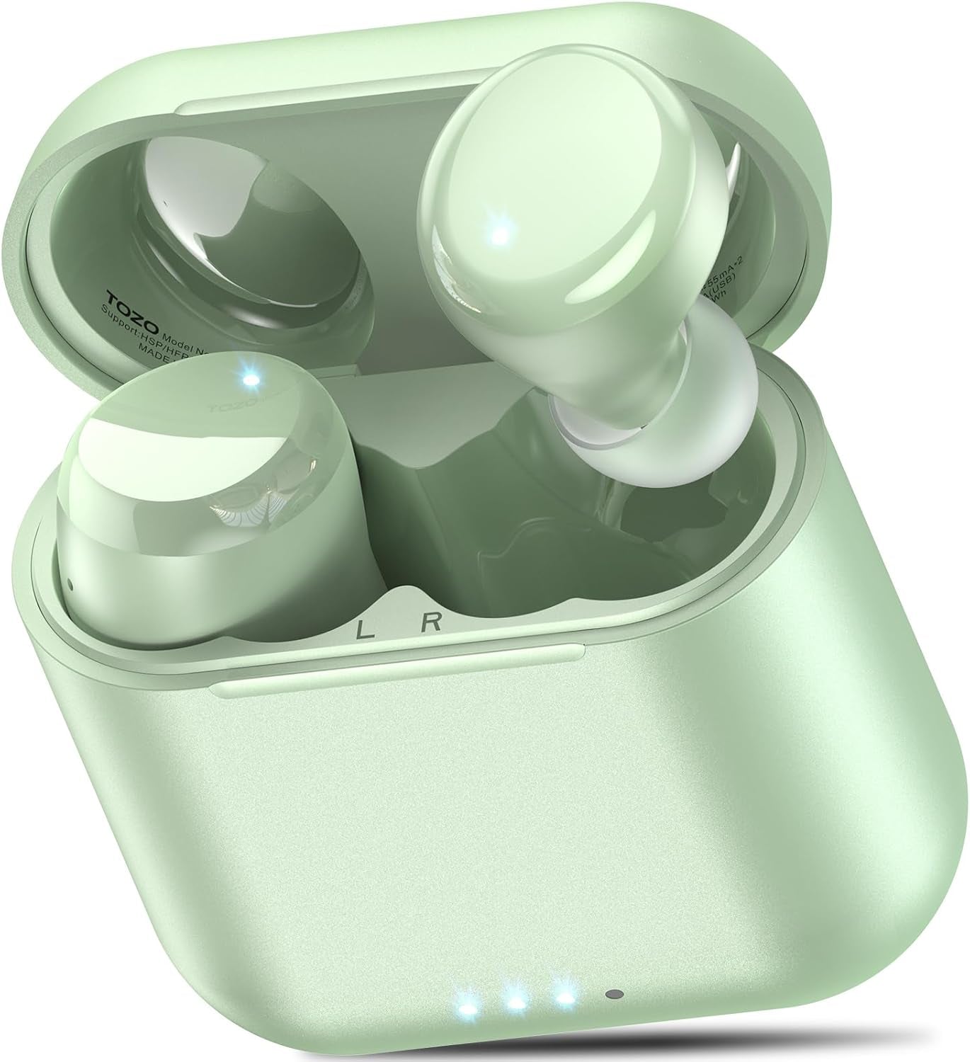 TOZO T6 True Wireless Earbuds Bluetooth 5.3 Headphones 45H Long Playtime, Wireless Charging Case, IPX8 Waterproof Stereo Earphones, Built-In Mic Calls, Headset Premium Deep Bass 32 Preset Eqs via APP