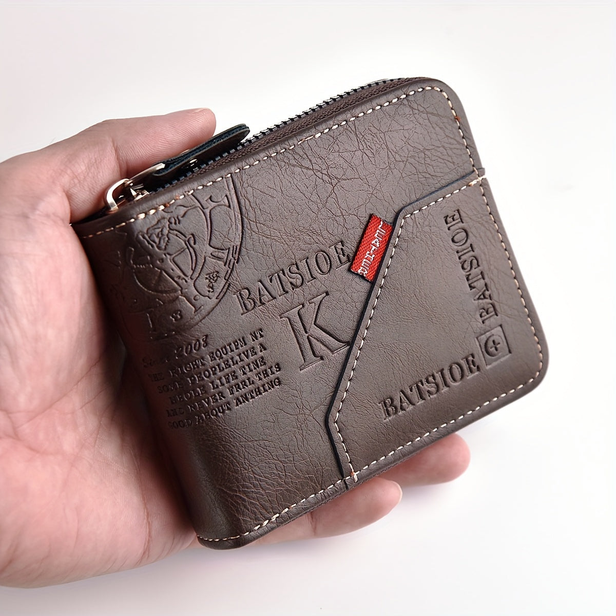 1pc Men's Business Wallet, Retro Letter Embossed Credit Card Holder, Gift For Men