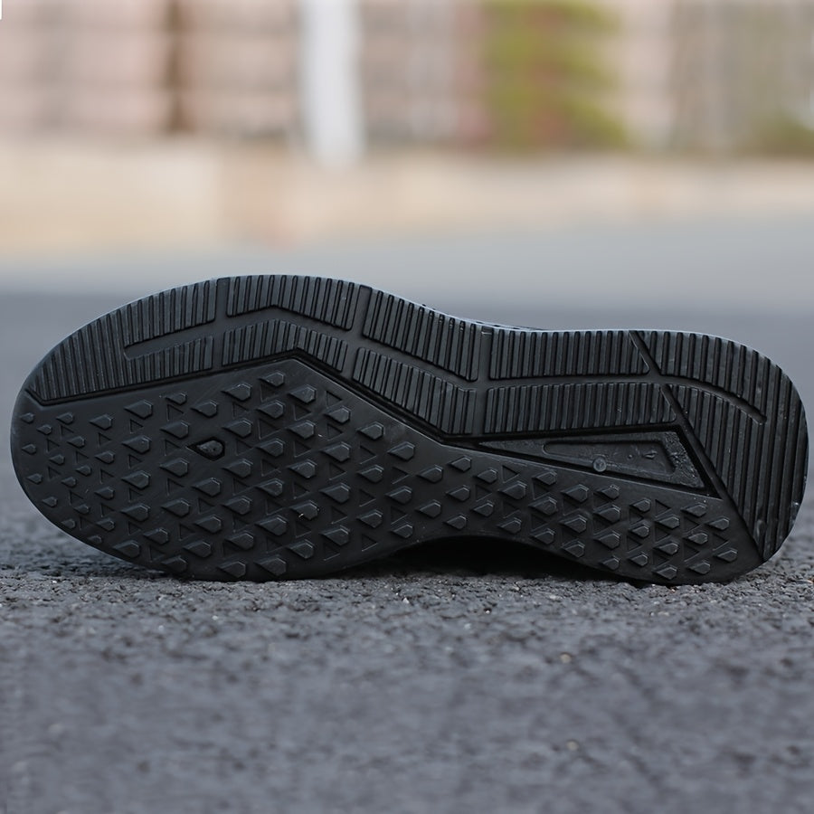 Men's Breathable Mesh Running Shoes - Lightweight, Non-Slip Casual Sneakers with "BEST PARENTS NO.2.54cm Design, Low-Top Lace-Up Sneakers for All Seasons