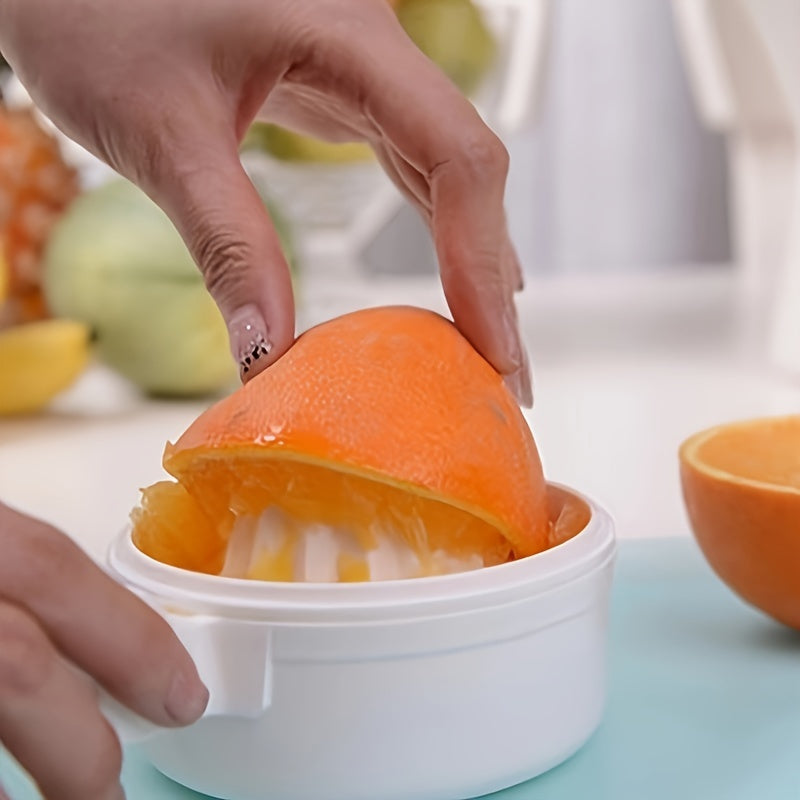 1pc Easy-Squeeze Manual Citrus Juicer - Durable Plastic, Perfect for Lemon & Orange Squeezing - Essential Kitchen Gadget