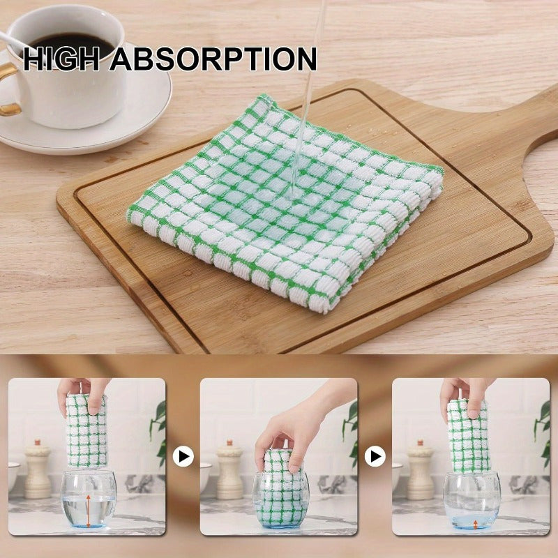 6/12 Pack Modern Blend Kitchen Towels, Low Linting Waffle Weave Dish Cloths, Quick-Dry Absorbent Tea Towels for Cleaning Sink, Stove, Pots - Hand Wash Only, Space Themed Oblong Dish Towels