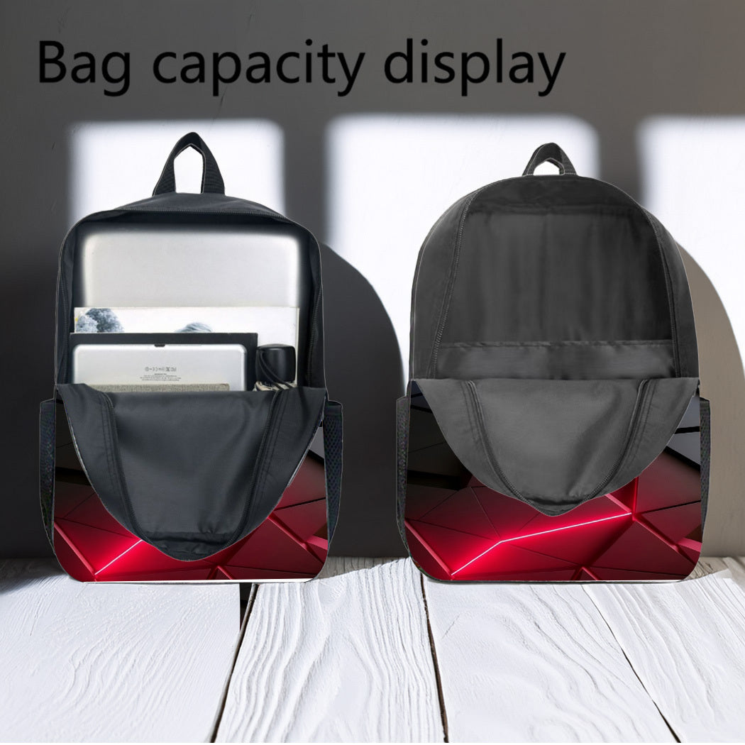 3pcs Gamer Large Capacity Lightweight Nylon Daypack with Lunch Bag Pencil Case, Perfect for, Travel, or Daily Commute, Great Birthday or Holiday Gift, Backpack for Travel