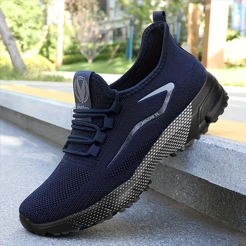 Men'S Breathable Non-Slip Sneakers - Stylish Low Top Lace-Up Casual Shoes for Spring/Summer Outdoor Activities, Jogging & Park Workouts, Breathable Fabric Upper, Comfortable Walking Shoes | Stylish Casual Shoes | Breathable F
