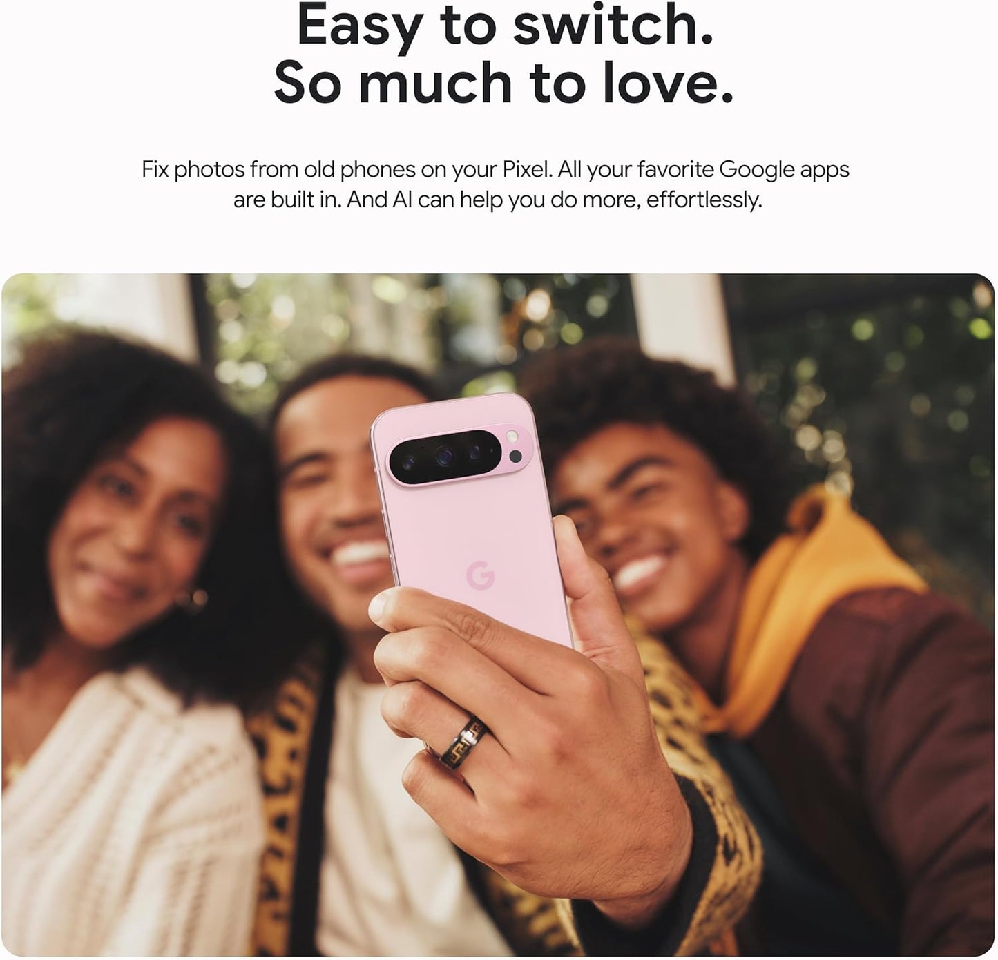 Google Pixel 9 Pro - Unlocked Android Smartphone with Gemini, Triple Rear Camera System, 24-Hour Battery, and 6.3" Super Actua Display - Hazel - 256 GB