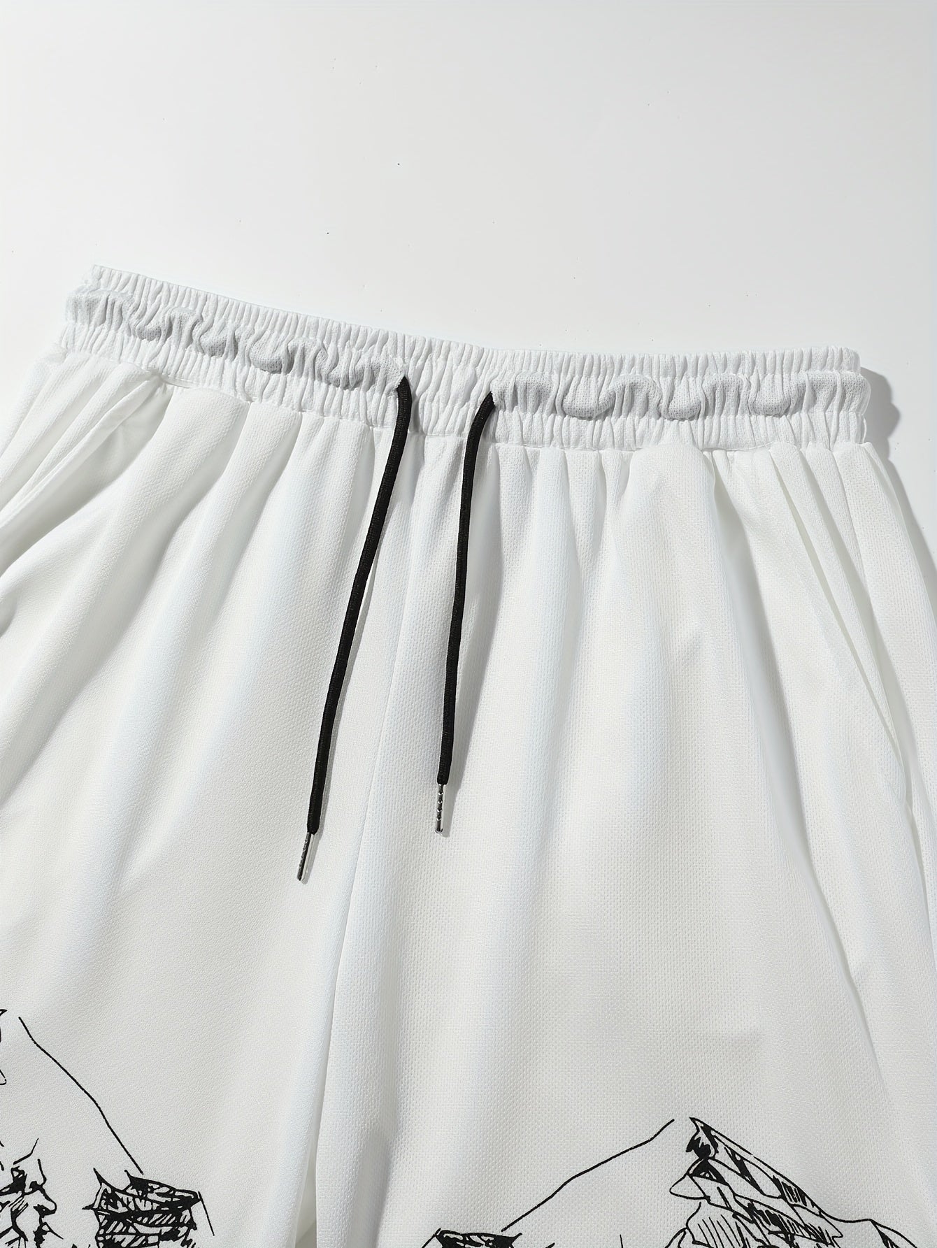 Men's Casual 2pcs Set: Crew Neck Short Sleeve T-Shirt & Drawstring Shorts - Breathable Polyester, Summer Fashion