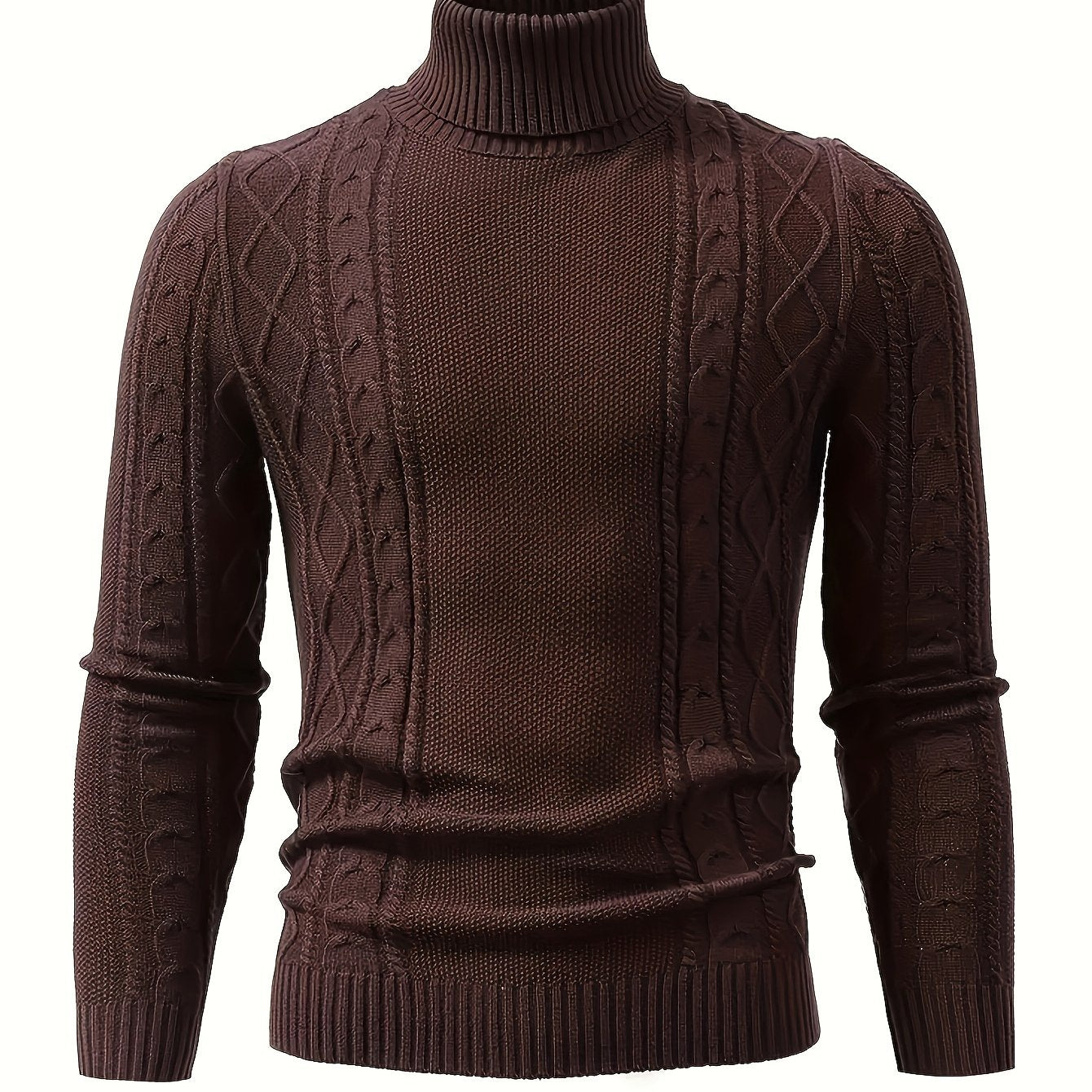 2024 New Cross-Border Men'S Plaid Knit Pullover Sweater (Men'S Warm Top)