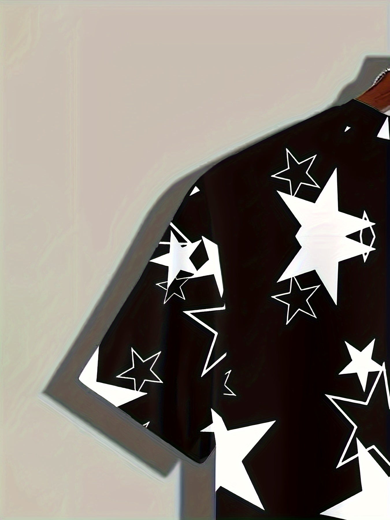 Men's Allover Color Blocking Stars Pattern Short Sleeve Crew Neck T-shirt For Summer, Casual Stylish Tee As Gift