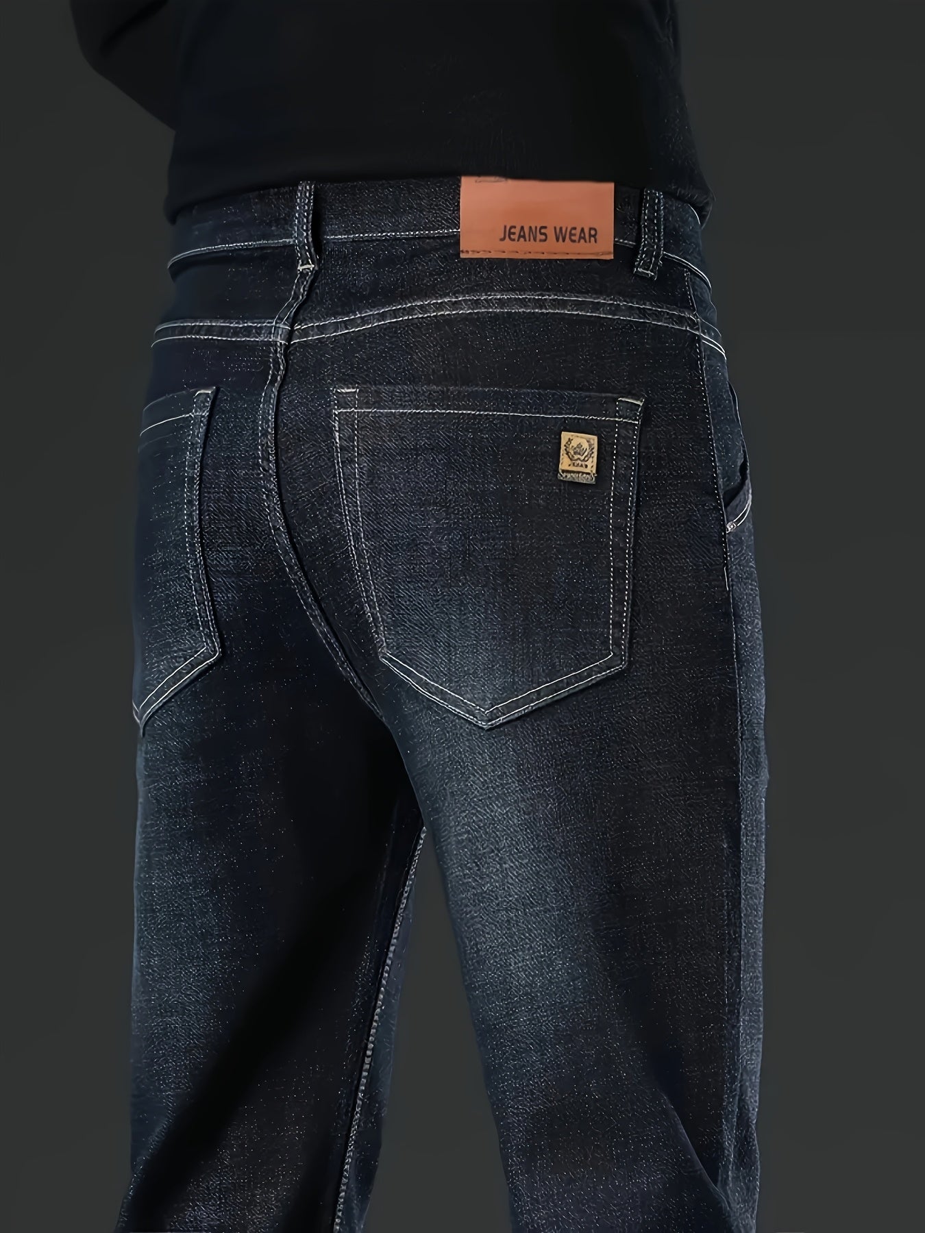 Four Seasons Regular Men's Jeans New Business Trendy Straight Jeans Fashionable Versatile Men's Elastic Jeans Very Suitable for Daily Outdoor Casual Wear Comfortable Classic Design