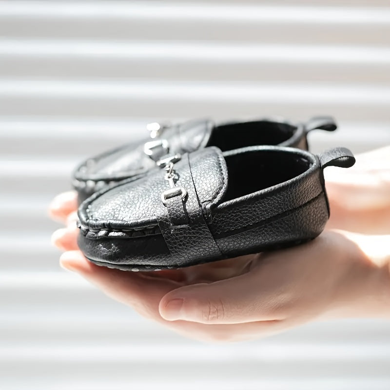 Casual Solid Color Slip On Sneakers For Baby Boys, Lightweight Non-slip Walking Shoes For Spring And Autumn