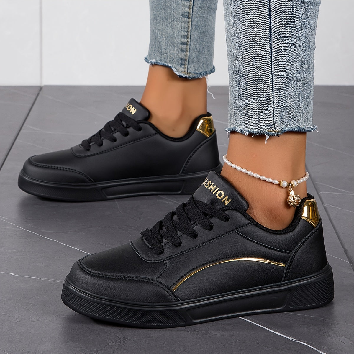 Women's Trendy Skate Shoes, Casual Lace Up Outdoor Shoes, Comfortable Low Top Sport Shoes