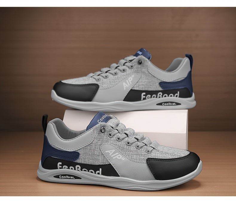 Men's Vintage Old School Style Sneakers, Comfy Non Slip Durable Canvas Breathable Shoes, Men's Footwear