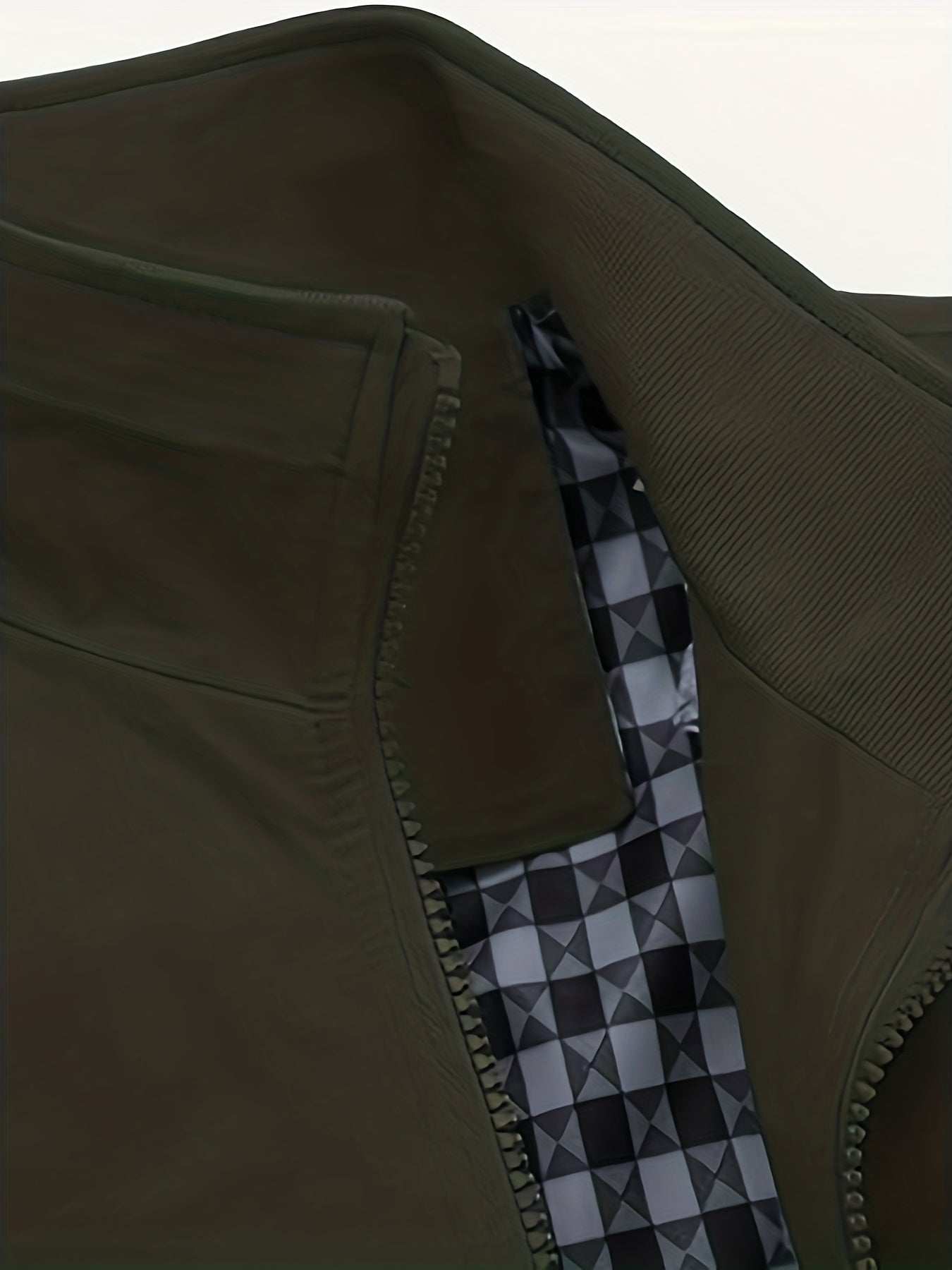 Men's Long Sleeve Zip Up Stand Collar Coat, Business Stand Collar Jacket With Zipper Pockets, Spring Autumn Men's Clothing