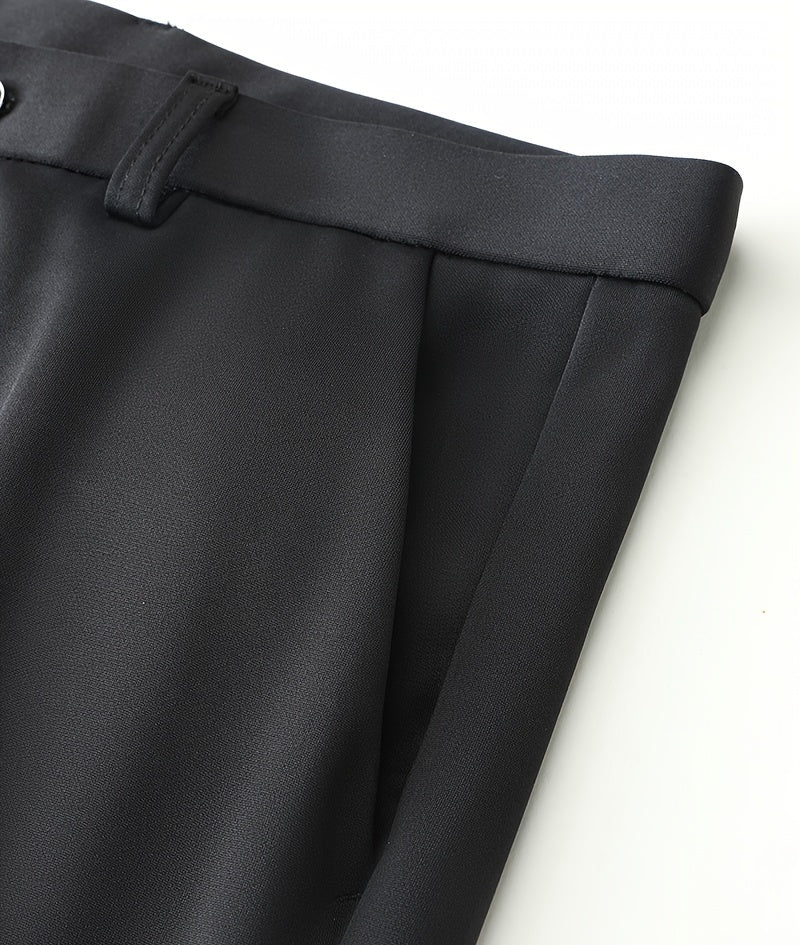 Men's Straight Leg Solid Color Pants, Men's Classic Design Pants, Versatile For Business And Casual Wear