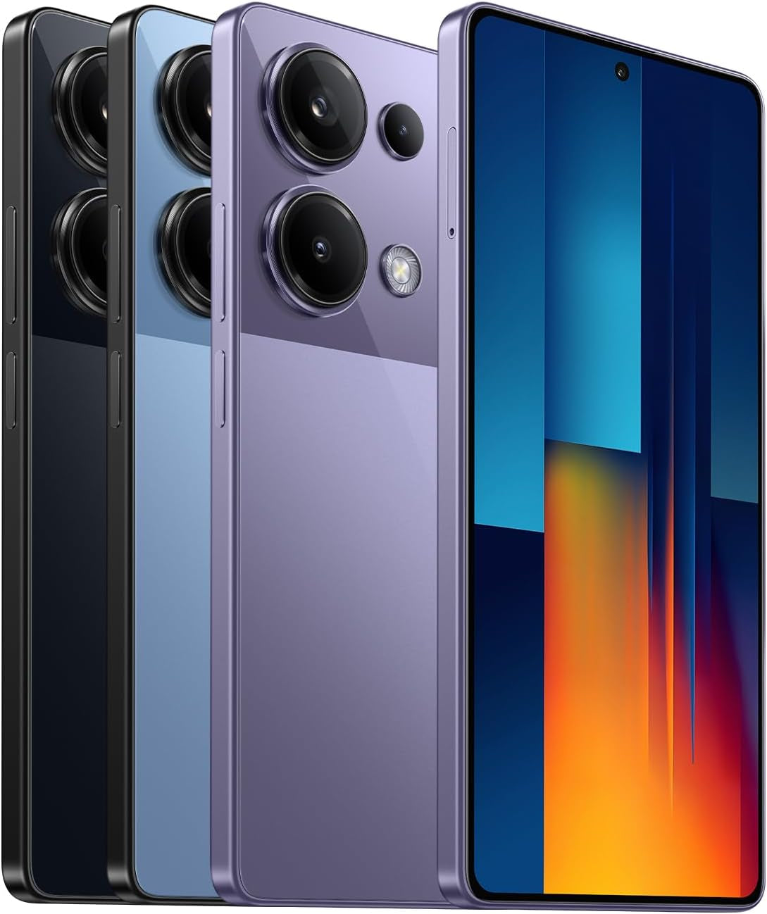 Xiaomi Poco M6 Pro 4G LTE GSM (512GB + 12GB) 64MP Triple Camera Dual Sim 6.67" Octa Core (Tmobile Mint Tello Global) Unlocked + (Bundle Fast Car Charger) (Blue Global ROM)