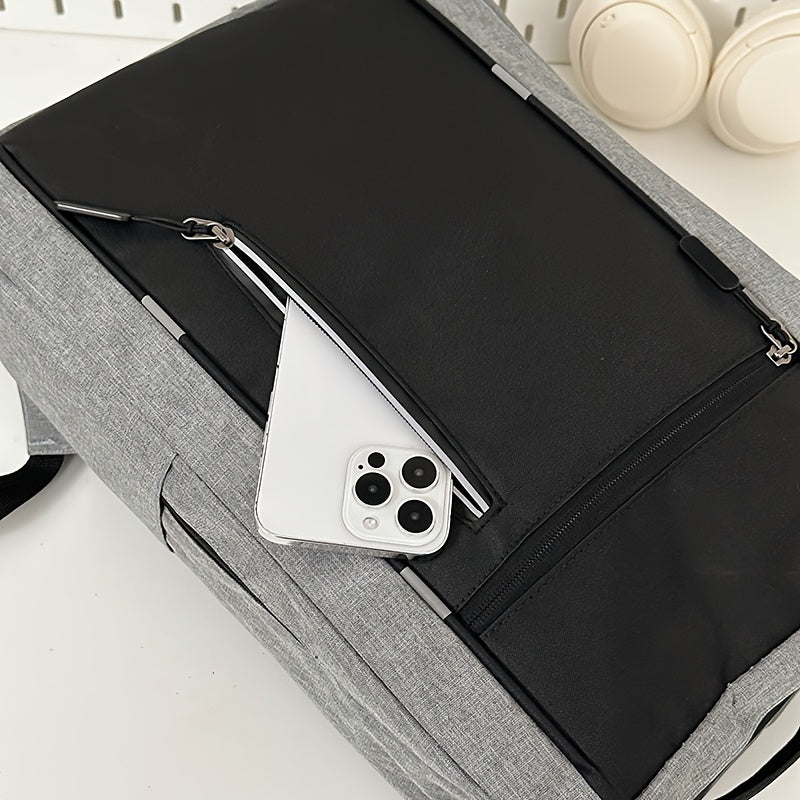 Three-piece minimalist computer backpack set, consisting of a lightweight shoulder bag, chest bag, and wallet, suitable for daily commuting and business use