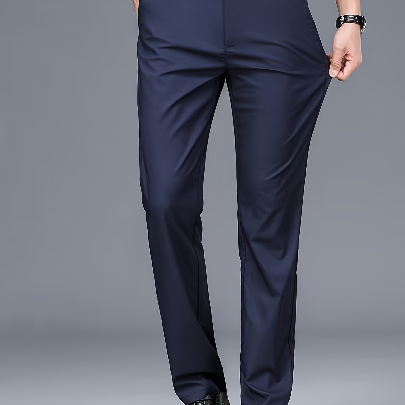 Men's straight-leg suit pants, which can be used as professional formal wear or thick casual pants for autumn and winter.
