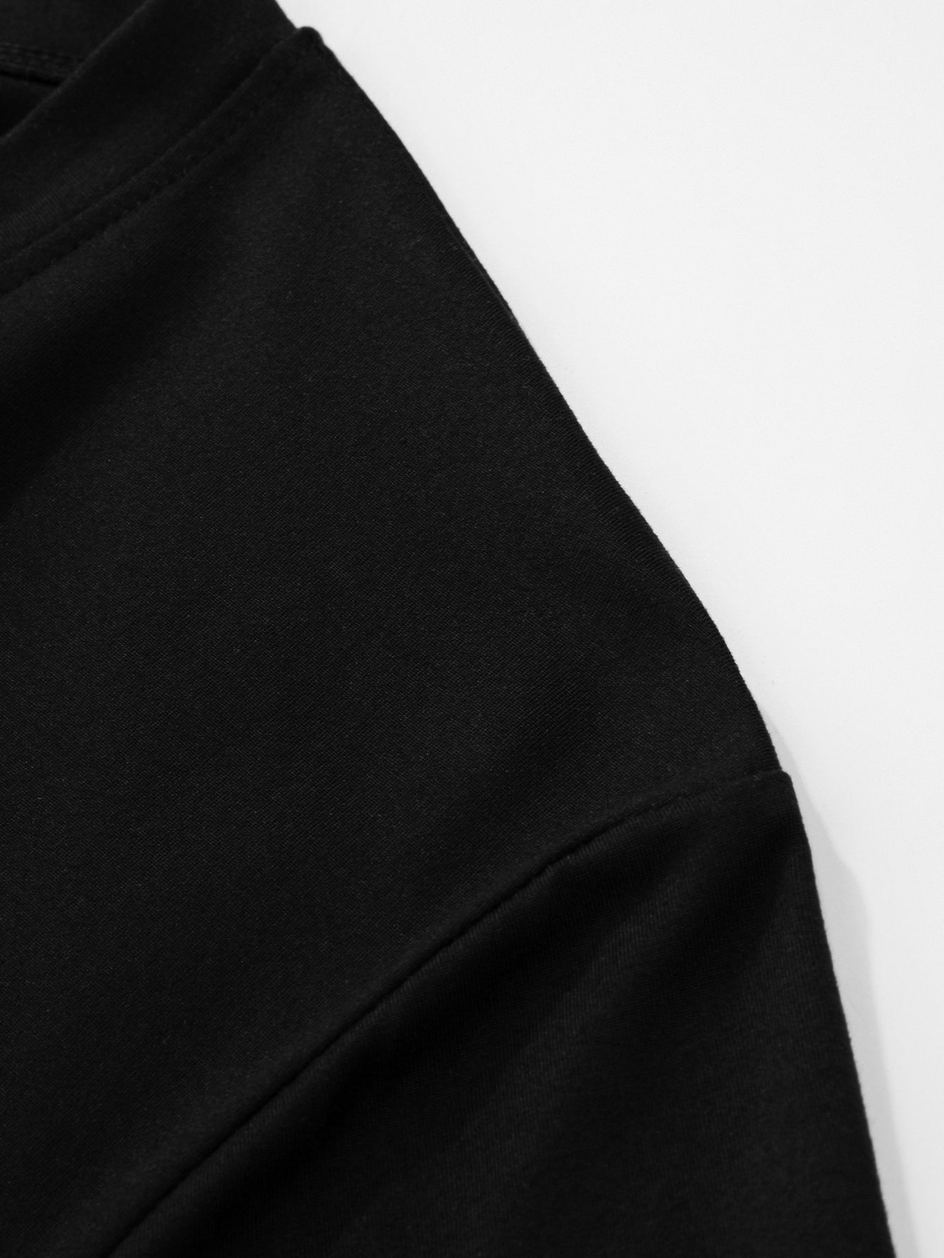 Men's Classic Summer Casual Short Sleeve T-Shirt - Black with White Trim, Round Neck, Stretch Fabric, Comfortable Stylish for Casual Attire, Twiceiquest Fashion Faux Twopiece Smooth Texture
