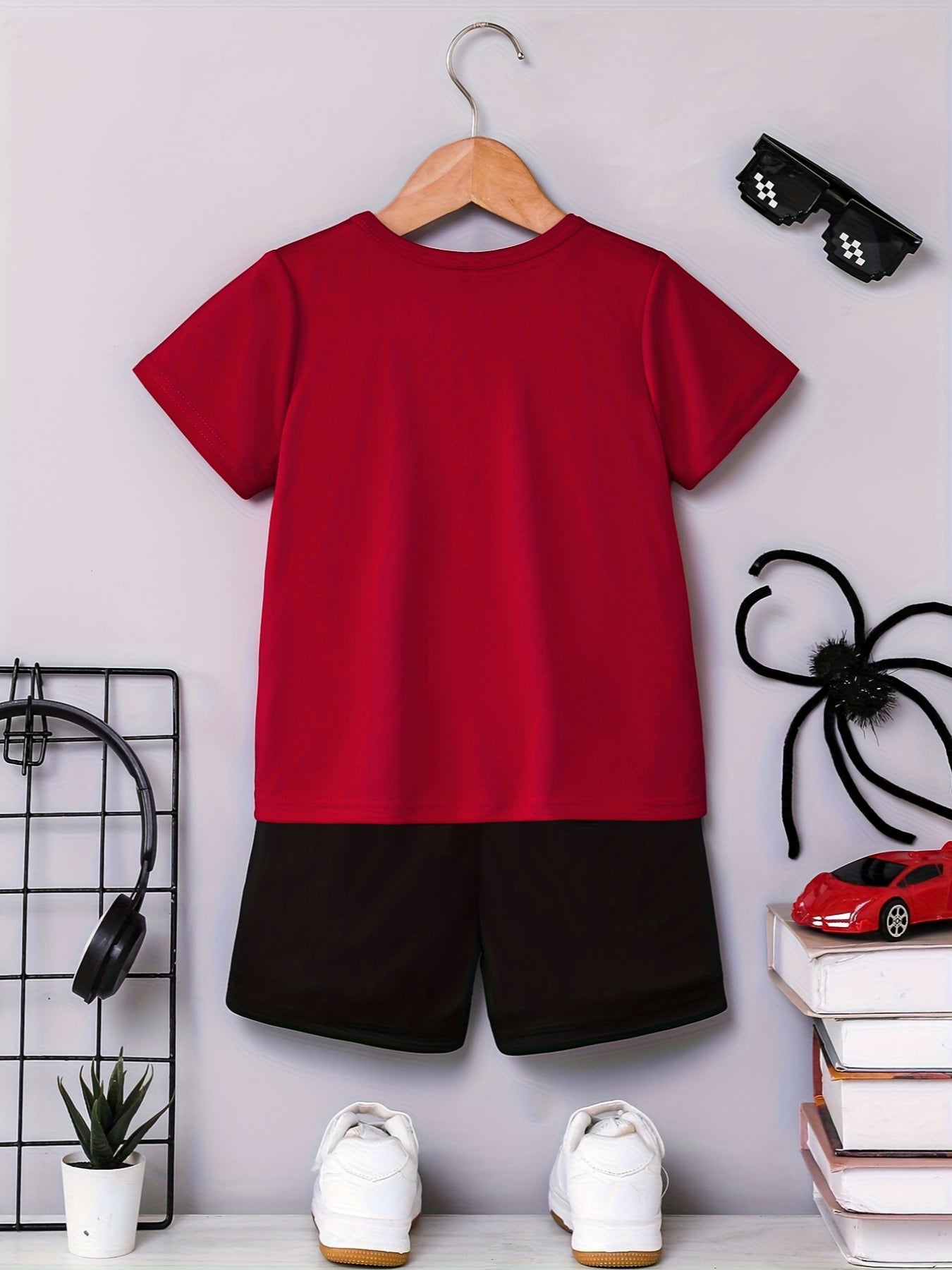 Summer Quick-Dry Shorts & Tee Set for Baby Boys, Jungle Print