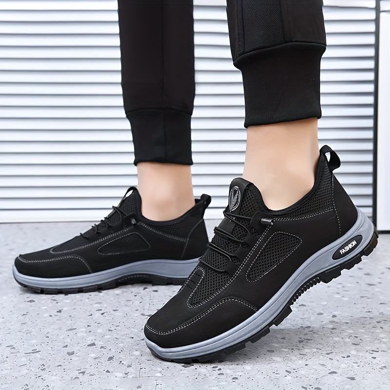 NeoFlex Men'S Breathable Running Shoes - Elastic Weave Upper Cloud Cushion Technology, Lightweight Low-Top Design for Gym, Workout, Streetwear - All-Season Comfort, Gym Footwear, Sleek Sporty Look, Durable Rubber Sole