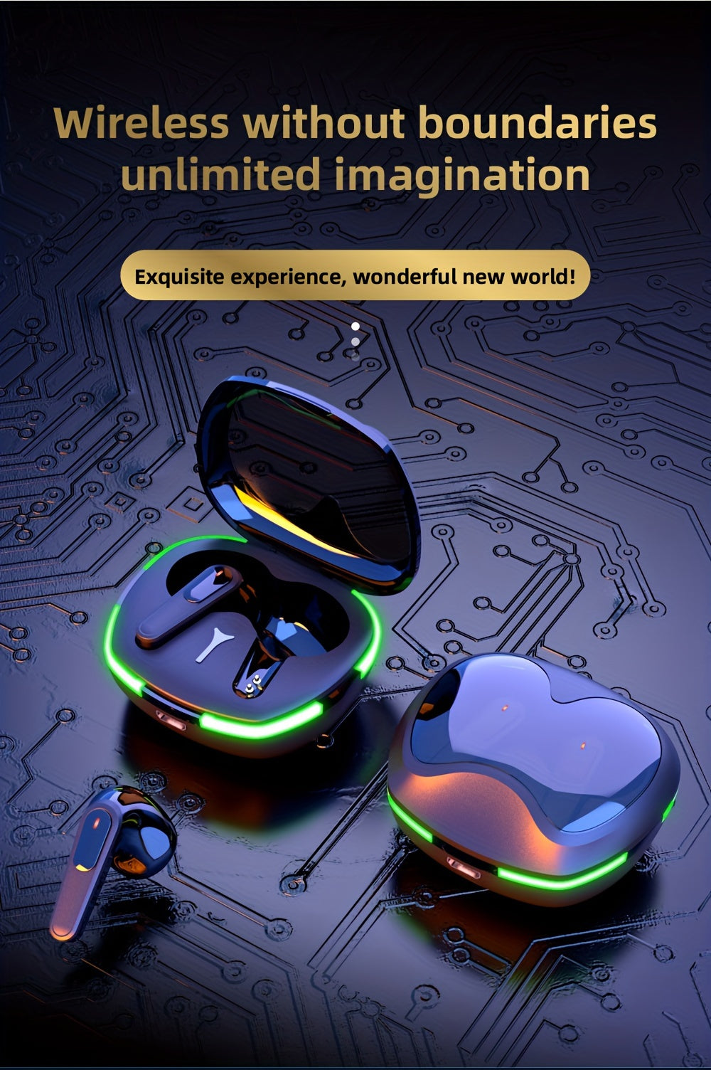 2023 The Latest TWS Wireless Headphones Touch Real Stereo LEDLights Flash Lights Live Show, earpods earbuds headphone headset Super Cool Headphones, Boyfriend AndGirlfriend Birthday Gifts, Easter Halloween Christmas New year