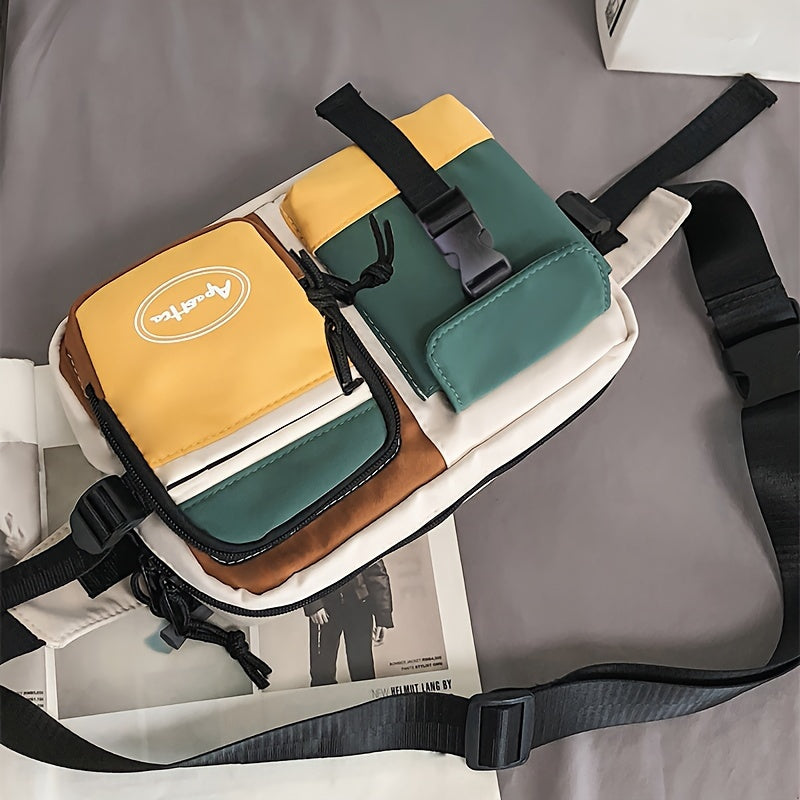 1pc Waterproof Large Capacity Chest Bag With Adjustable Strap For Outdoor Activities, Travel, Running, Hiking, And Cycling