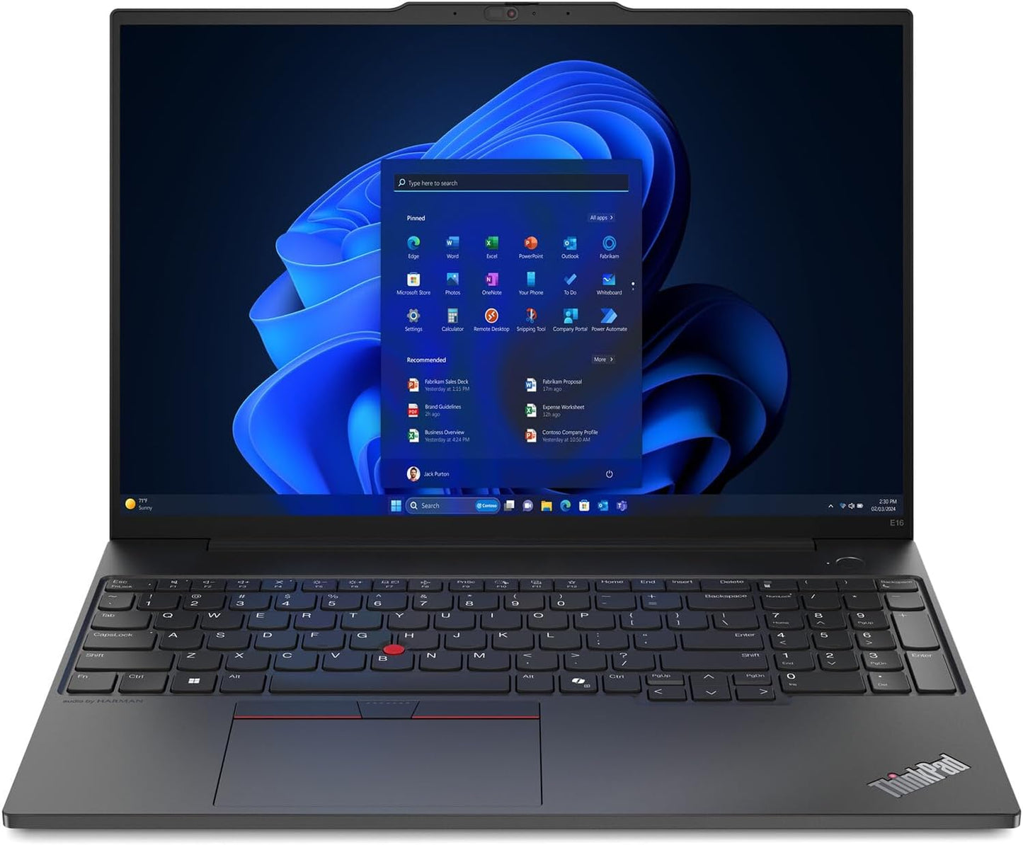 Lenovo Thinkpad E16 Gen 1 Business Laptop 16.0" WUXGA IPS Display 300 Nits (AMD Ryzen 5 7530U 6-Core 2.00Ghz, 16GB RAM, 512GB Pcie SSD, AMD Radeon, Backlit KYB, FP, Wifi 6, Win11Pro) W/Dockztorm Hub