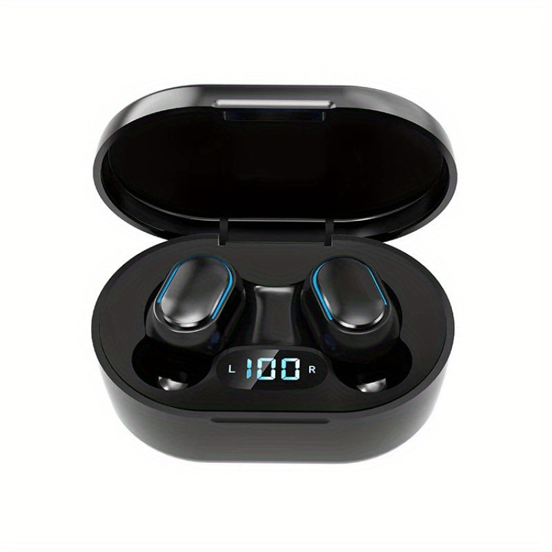 High-Quality E7S TWS Wireless Sport Headphones with LED Display, HiFi Stereo, Noise Reduction for Calls, Wireless Connectivity - USB Rechargeable, Earbuds, Headset