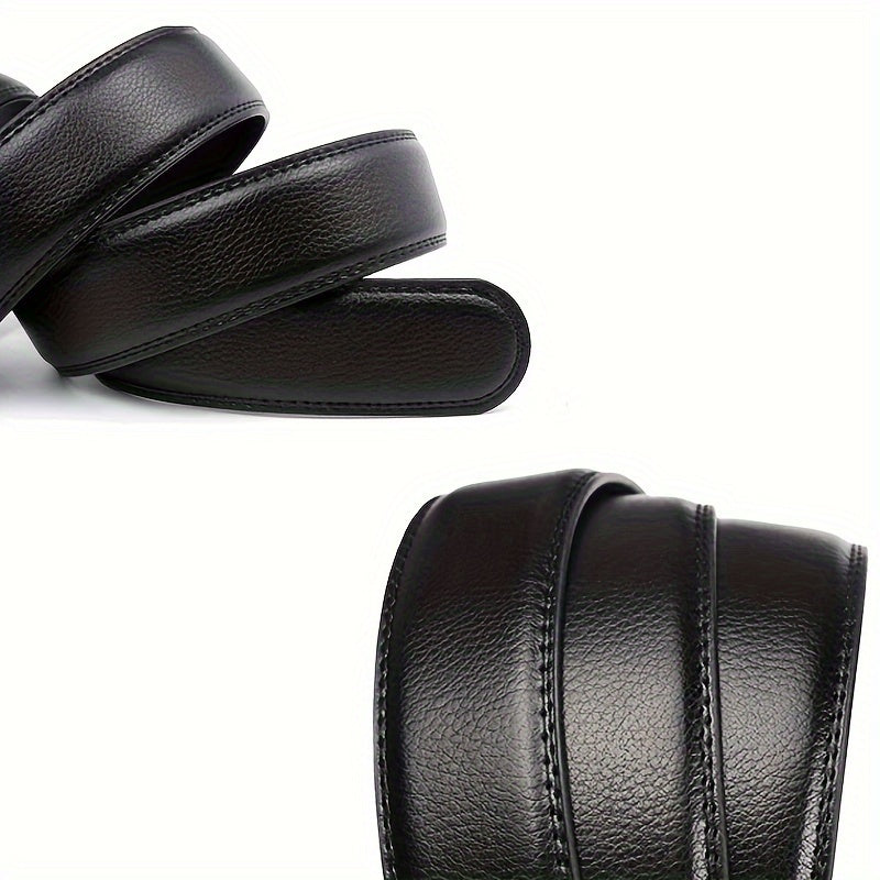 Business Men's Belt Black Automatic Buckle Fashion Belt Casual Men's Suit Belt Accessories