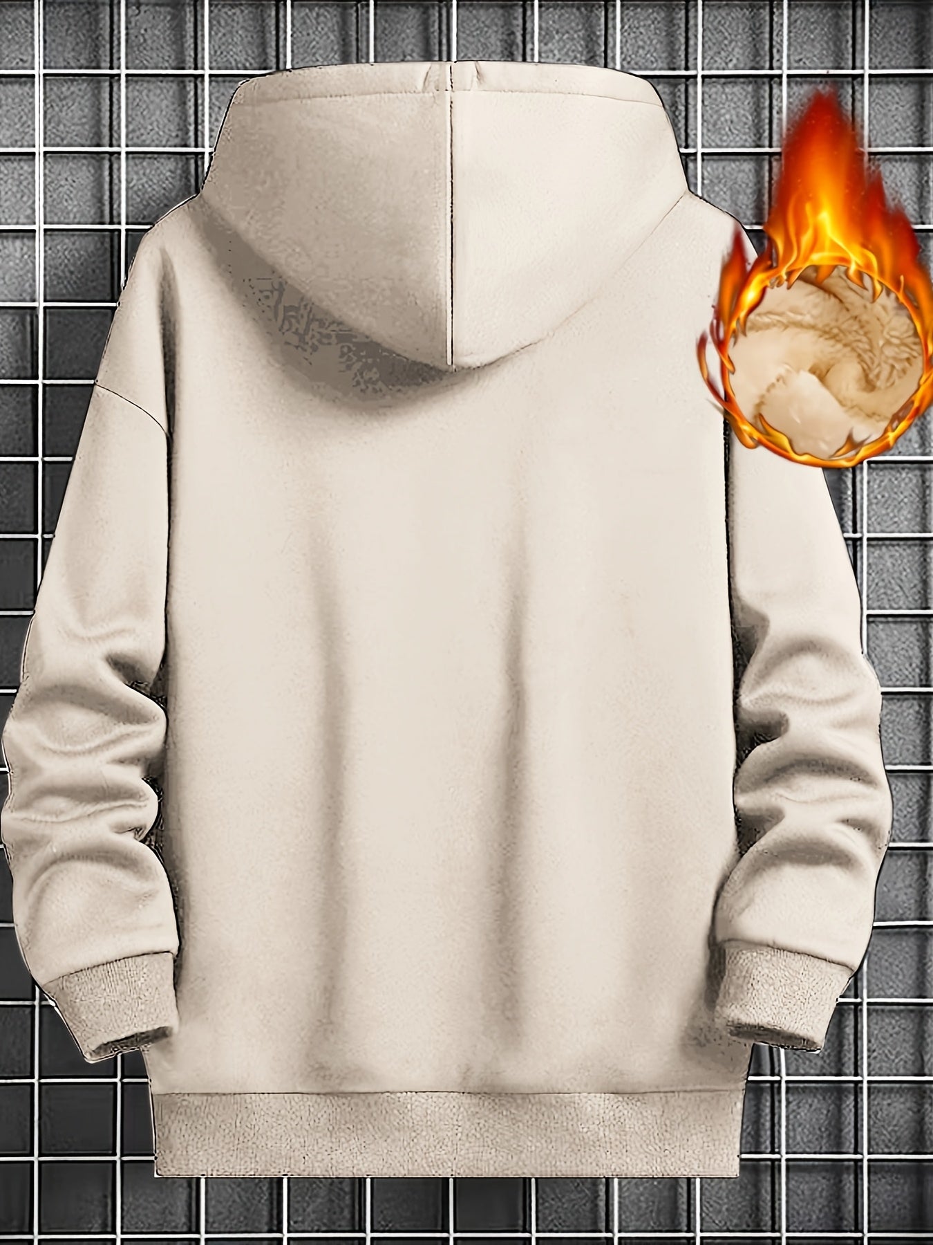 Men's Fleece-lined Cozy Hooded Sweatshirt With Drawstring And Kangaroo Pocket, Men's Hoodie For Winter Outdoor