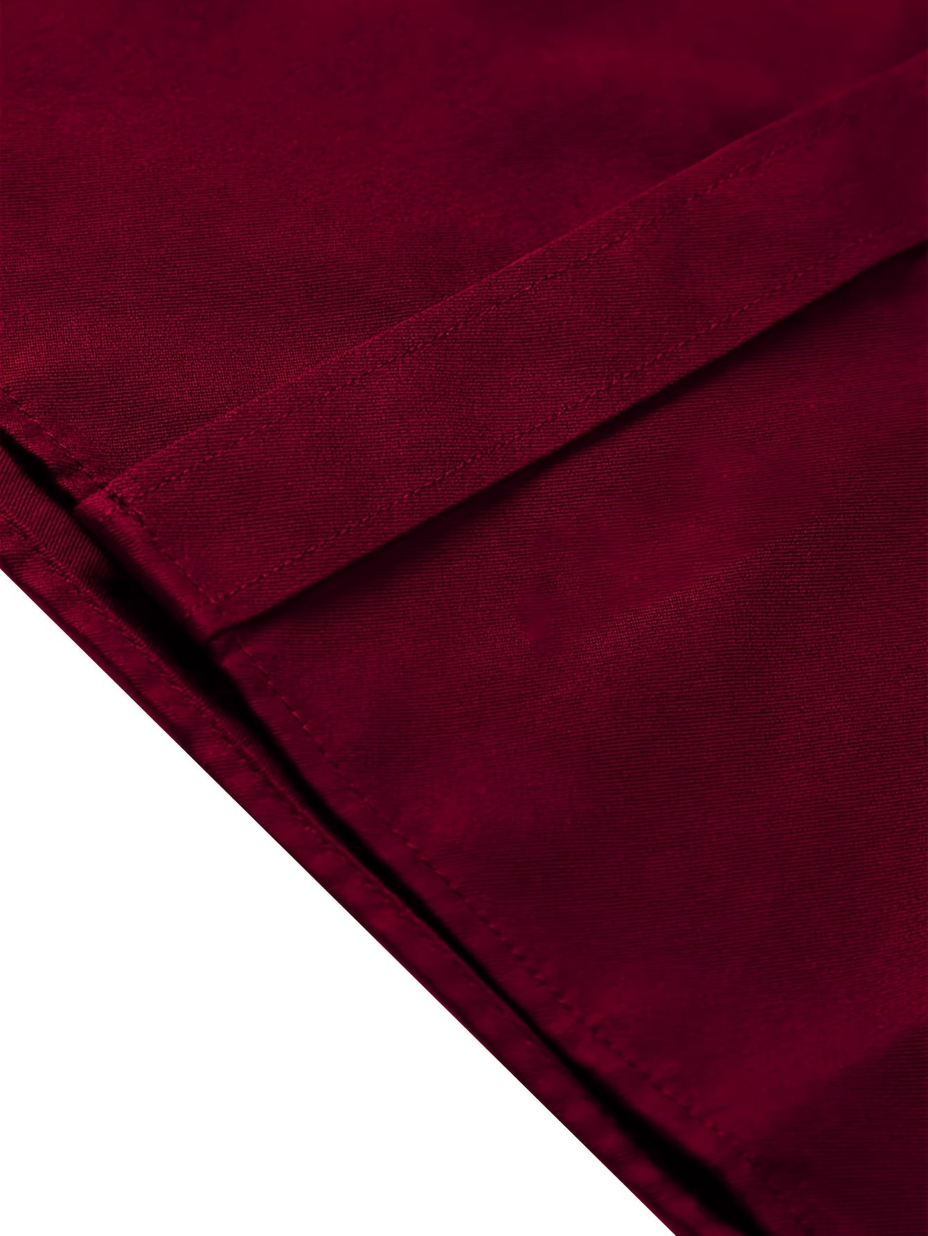 Men's Solid Color Slim Fit Shirt with Lapel Collar for All Seasons